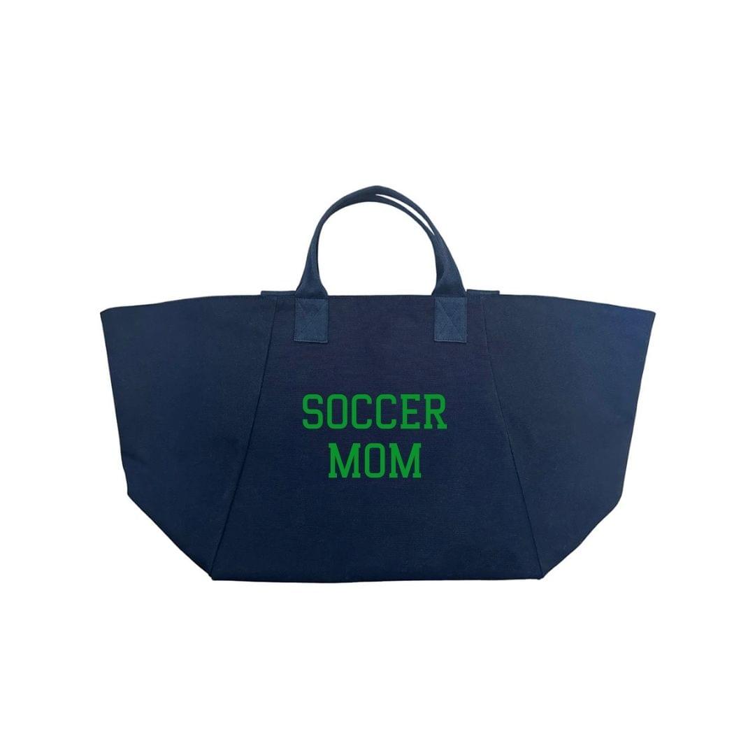 SOCCER MOM BAG - Navy with Green - Quilted Koala