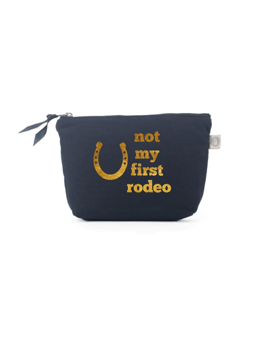 Not My First Rodeo Navy Makeup Bag - Quilted Koala