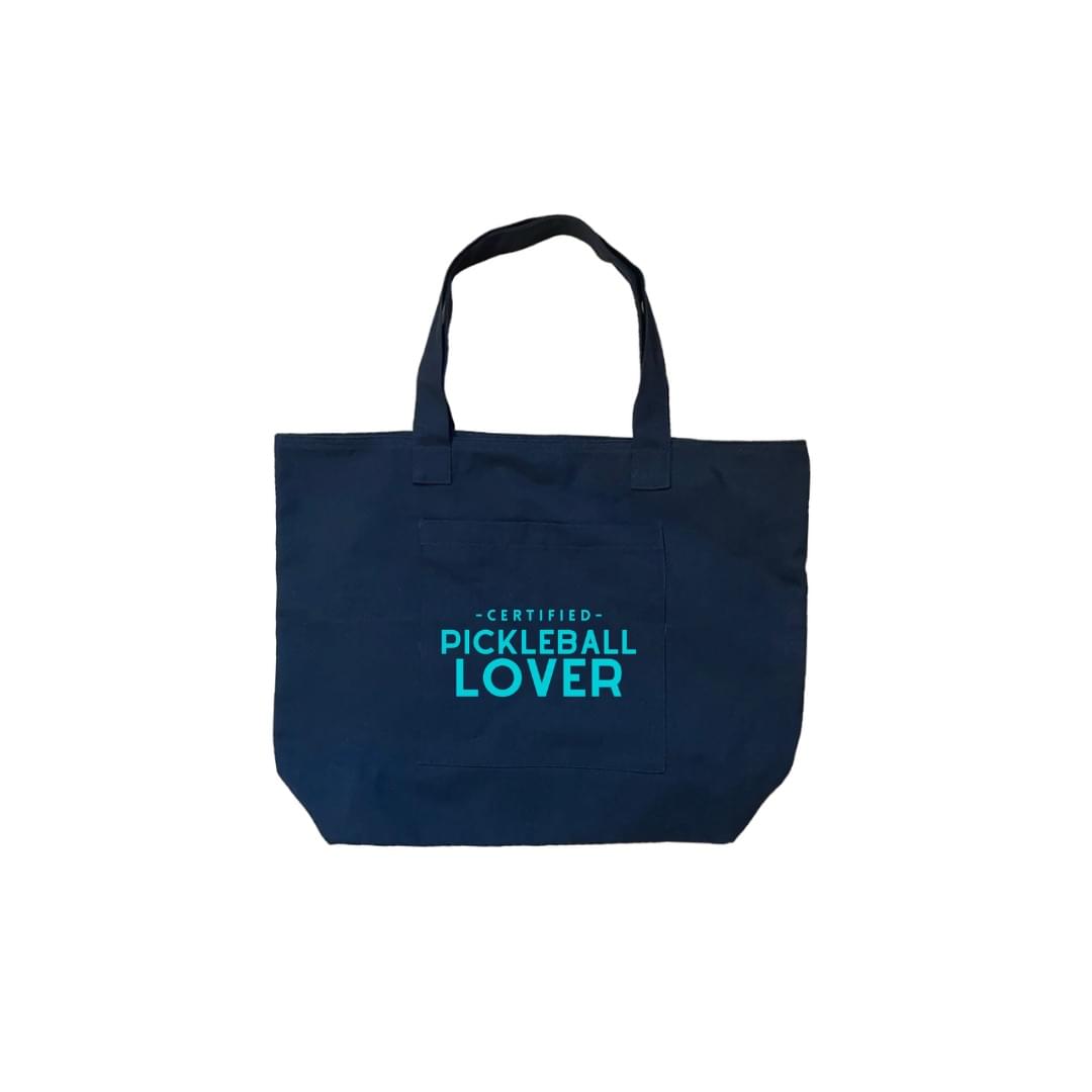 Certified Pickleball Lover Bag in Navy with Aqua NEW! - Quilted Koala