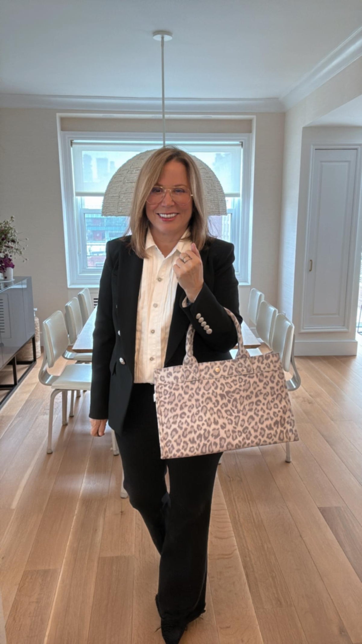 Grey Leopard Midi East West Crossbody + FREE Grey Leopard Clutch - Quilted Koala