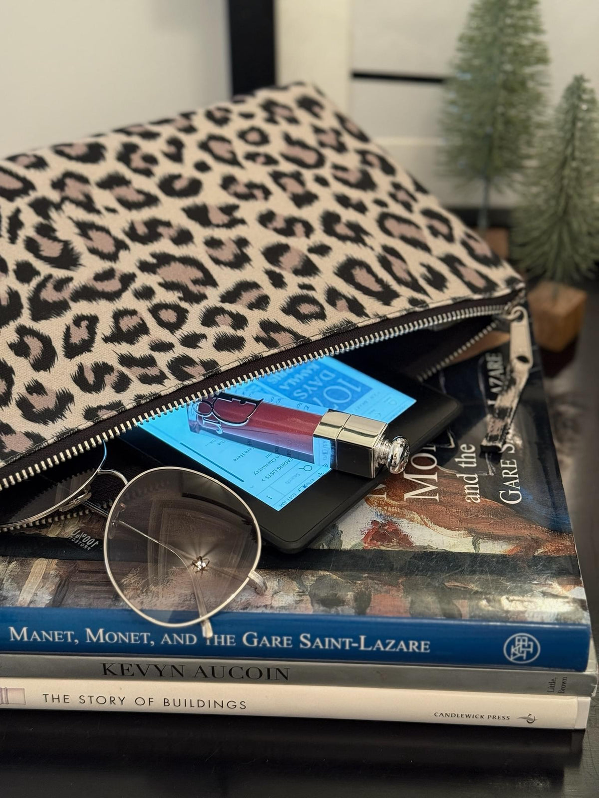 SPECIAL! Leopard Midi East West Crossbody + FREE Leopard Clutch - Quilted Koala