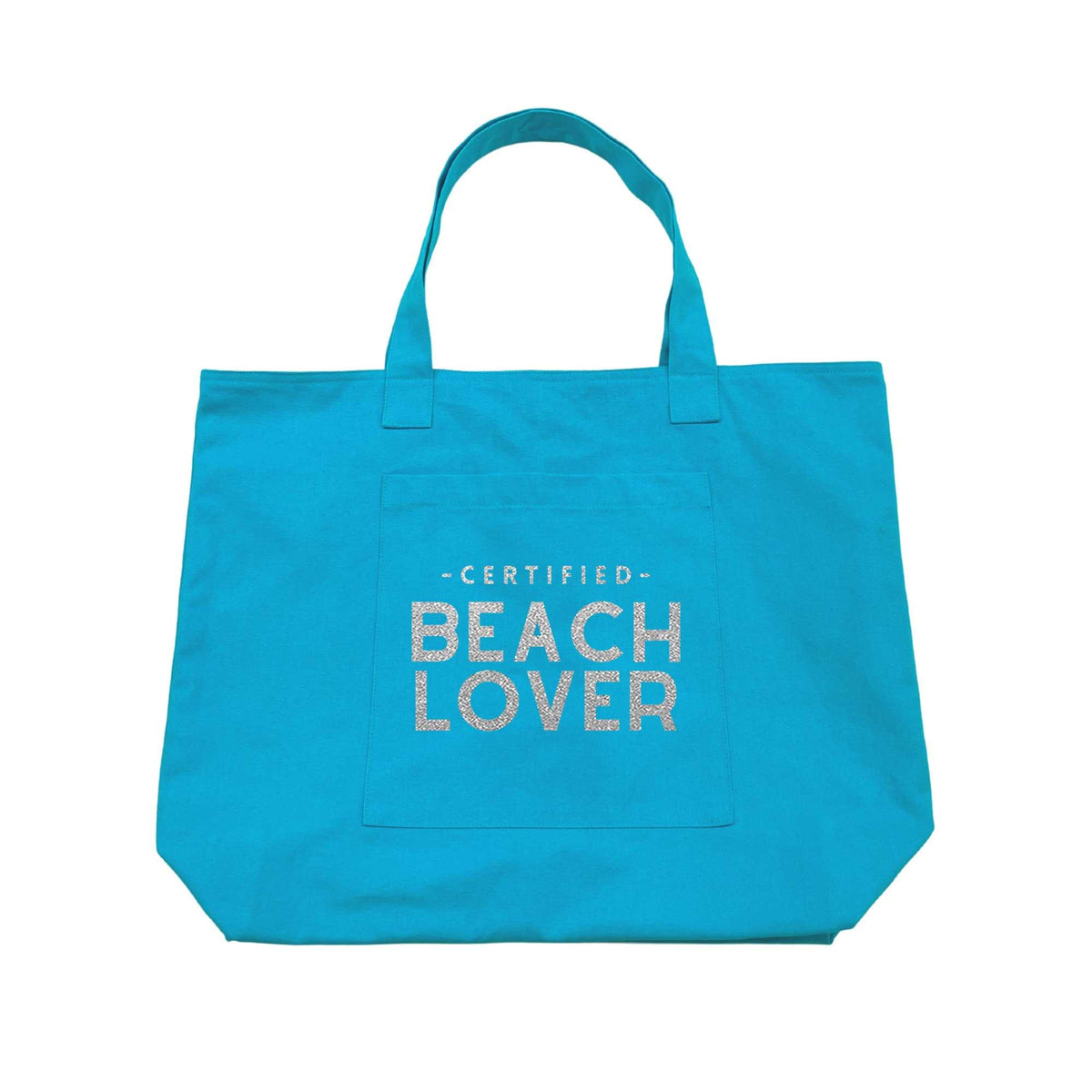 Aqua Everything Bag Silver Glitter CERTIFIED BEACH LOVER - Quilted Koala