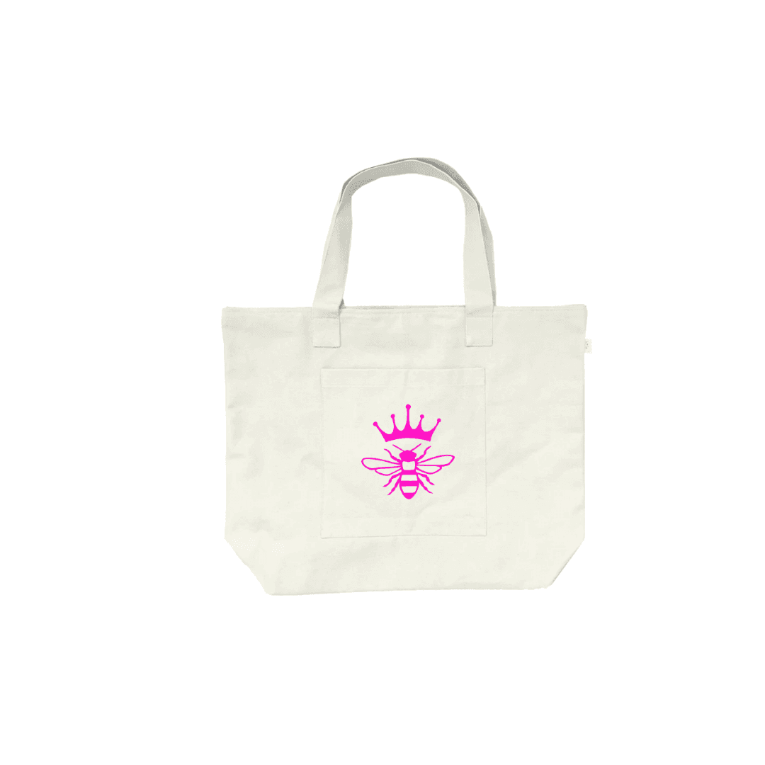 QUEEN BEE - Natural Midi Everything Bag- Pink NEW! - Quilted Koala