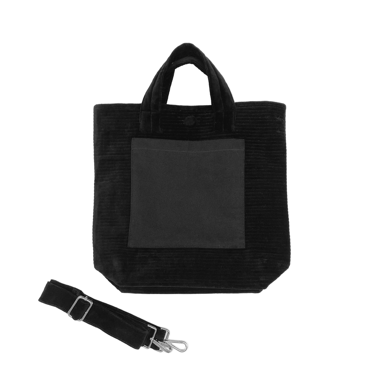 NEW! Quilted Velvet Soho Crossbody Bag - Black - Quilted Koala
