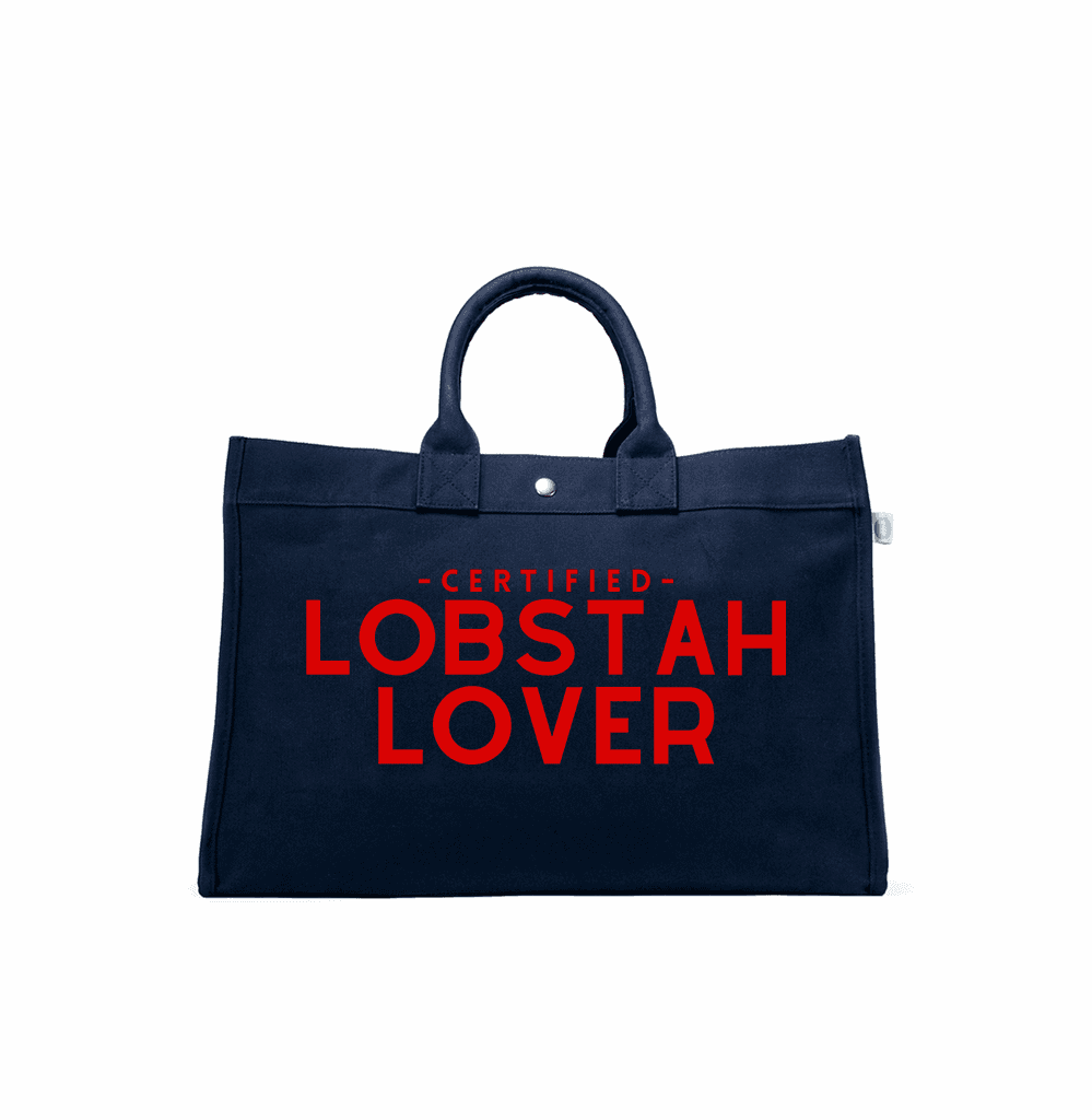 East West Bag Navy with Certified LOBSTAH LOVER - NEW - Quilted Koala