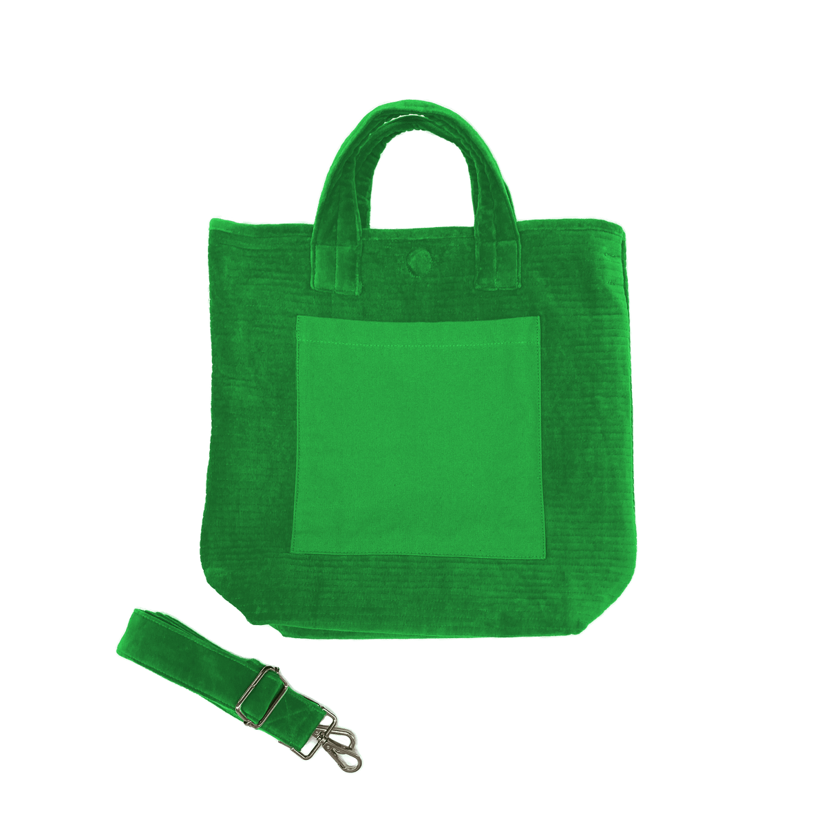 Quilted Velvet Soho Crossbody Bag - Electric Green - Quilted Koala