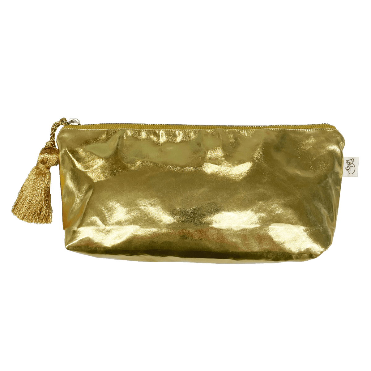 Gold Metallic Hold Me Clutch - Quilted Koala