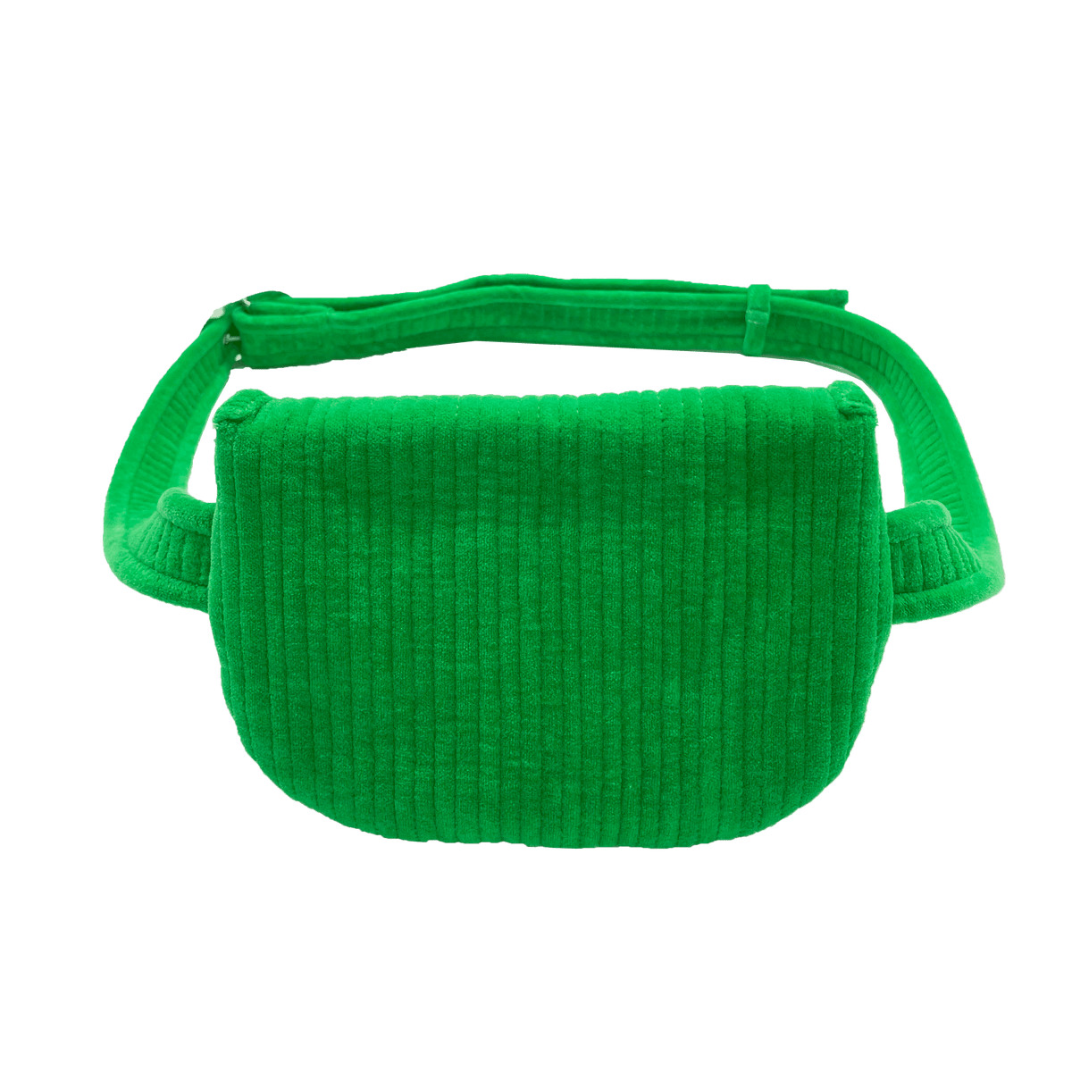 Quilted Velvet Adjustable Belt Bag - Electric Green - Quilted Koala