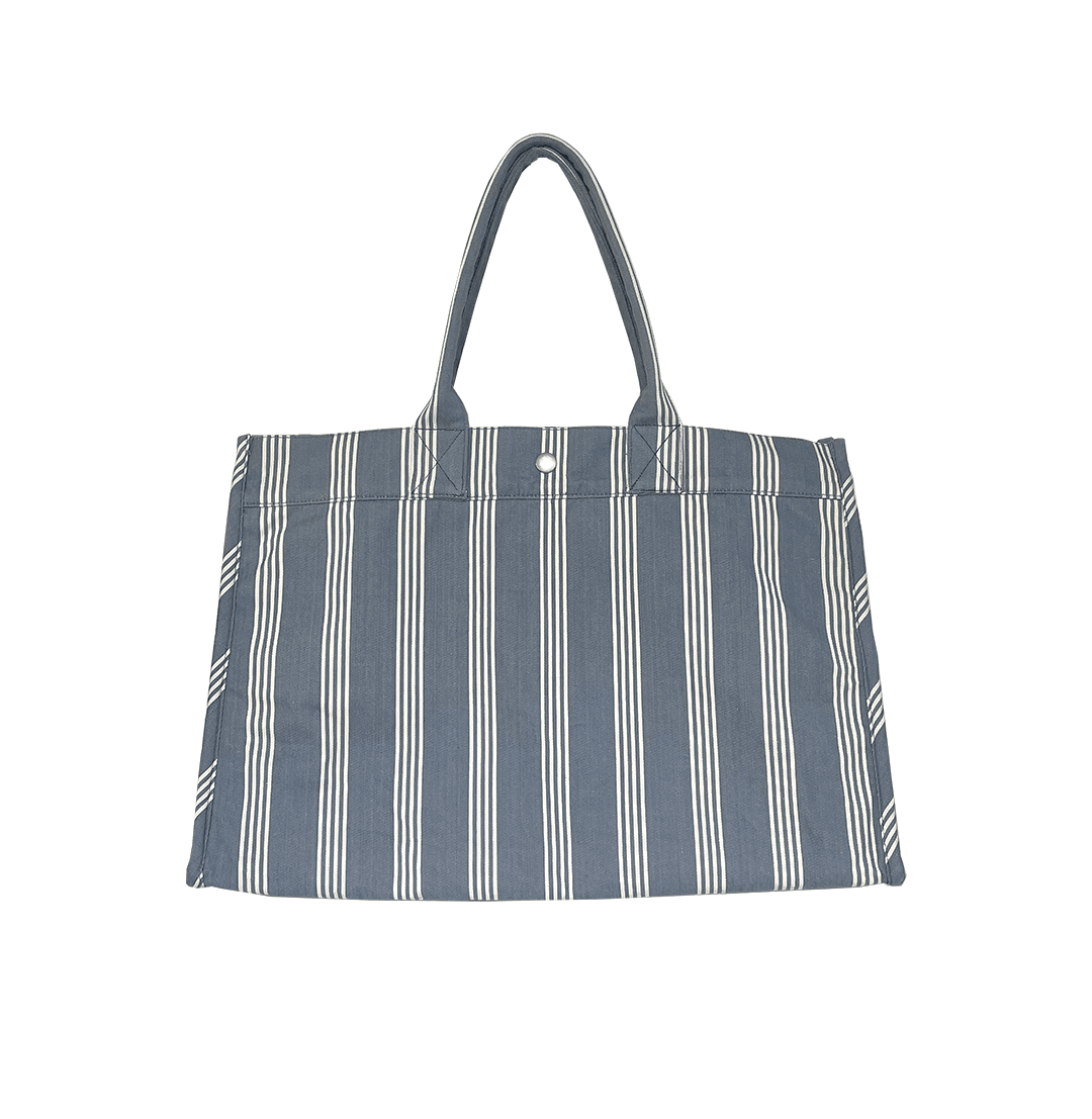 Koala Basics: East West Bag - Blue Ticking Stripes - Quilted Koala