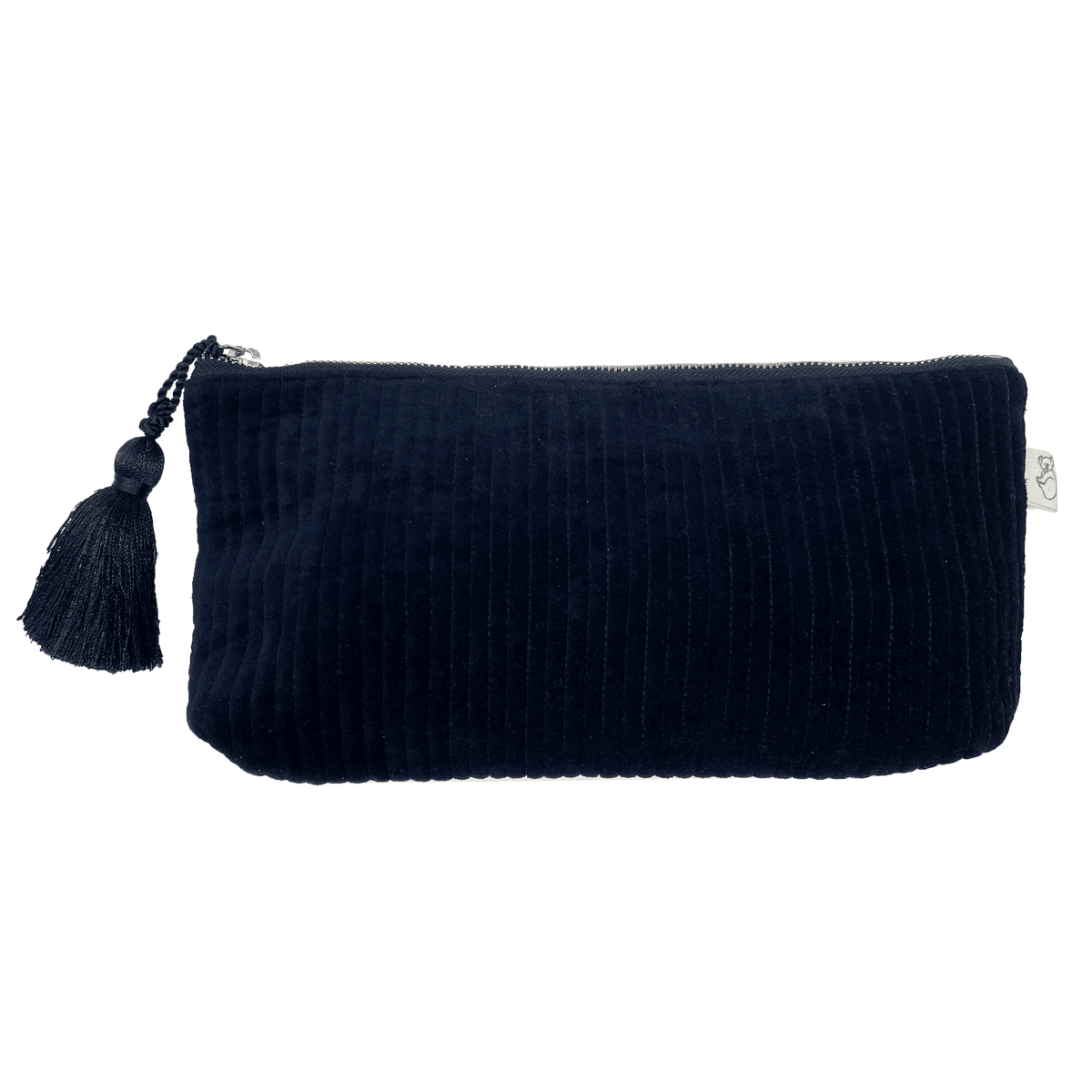 Navy Crushed Velvet Luxe North South Bag Gift Set - Quilted Koala