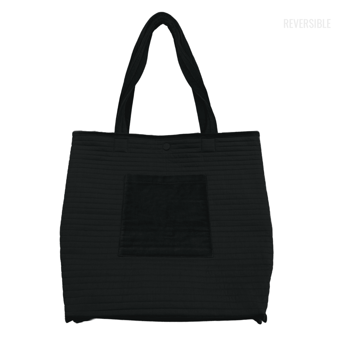 Quilted Velvet Everything Bag - Black - Quilted Koala