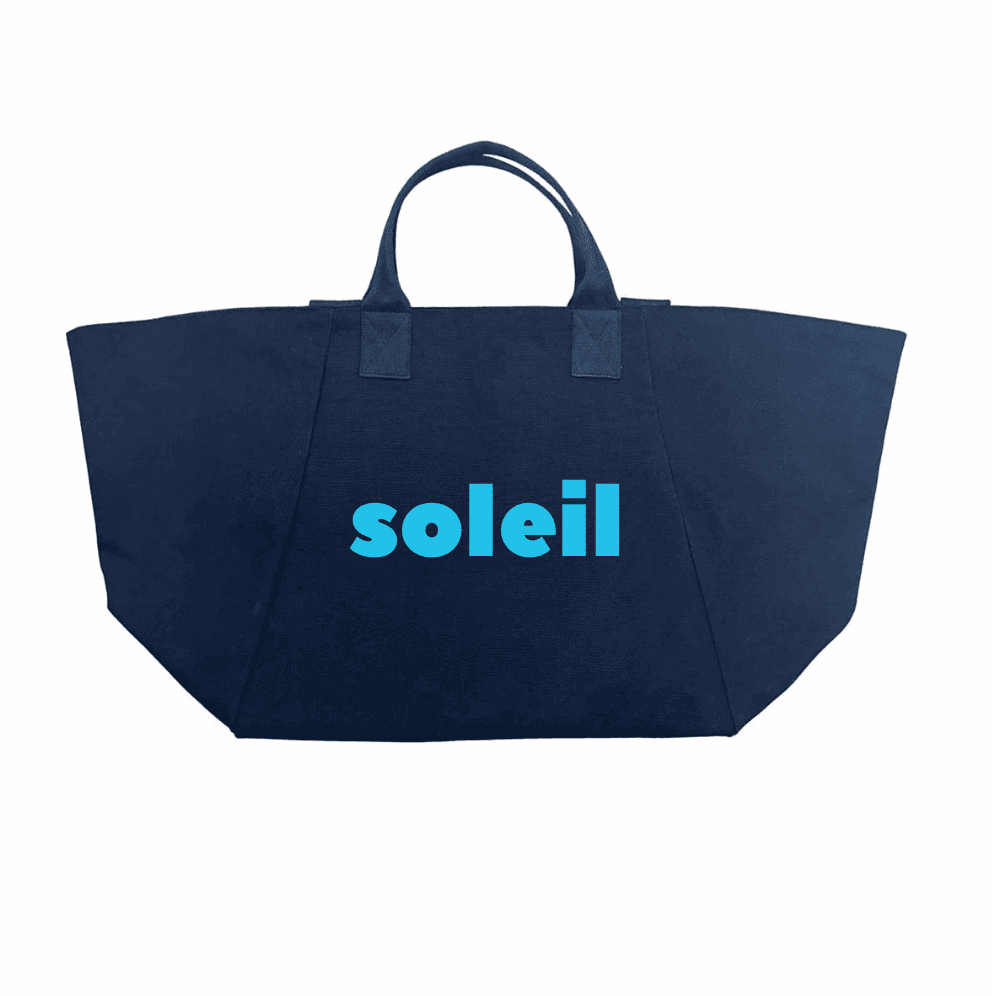 Navy Chelsea Bag with SOLEIL in Capri Blue - Quilted Koala