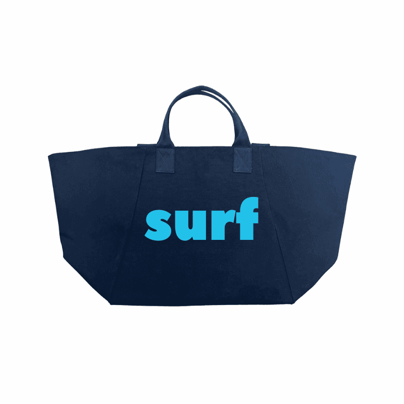 Navy Chelsea Bag with SURF in Capri Blue - Quilted Koala