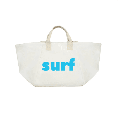 Natural Chelsea Bag with SURF in Capri Blue - Quilted Koala