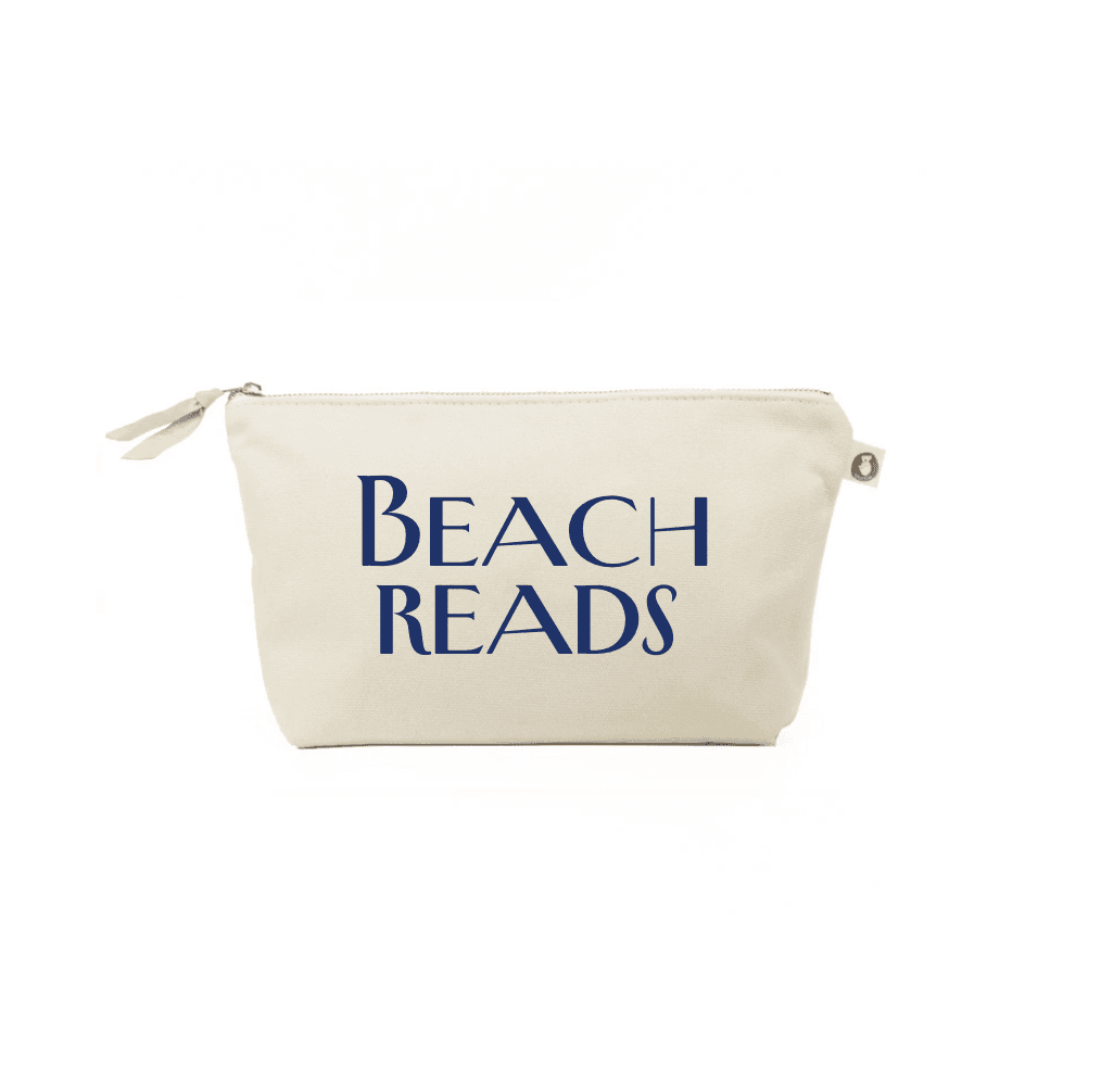 Clutch Bag: Natural with Navy Matte Beach Reads - Quilted Koala