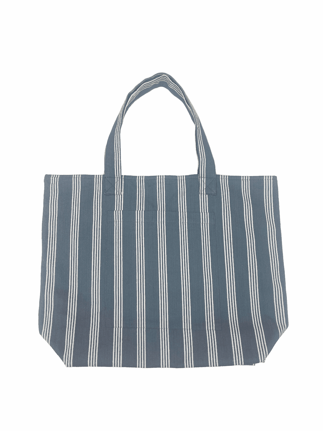 Blue Ticking Stripe Everything Bag-- Split Letter Monogram - Quilted Koala