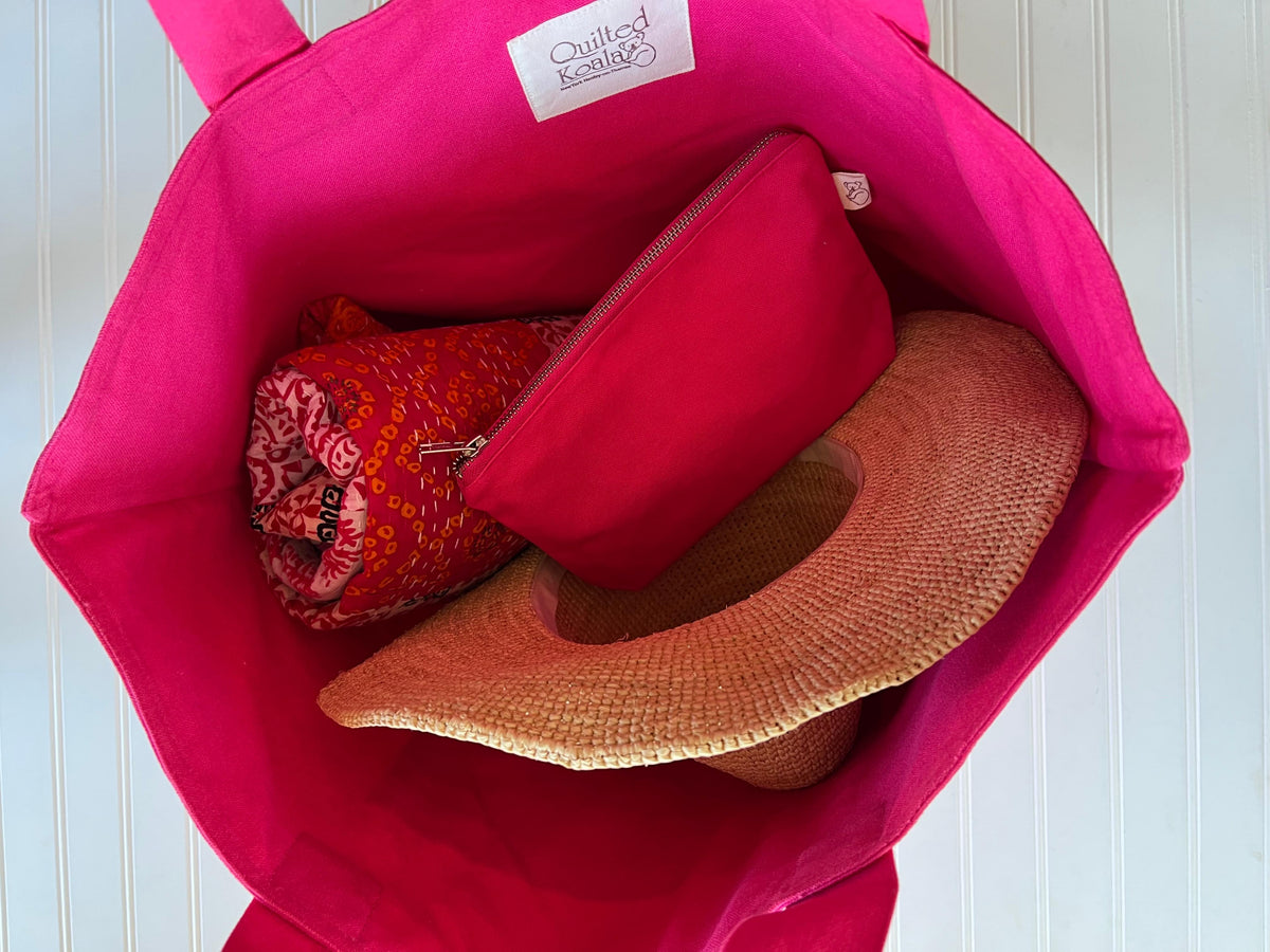 Hot Pink Everything Bag - BACK IN STOCK! - Quilted Koala