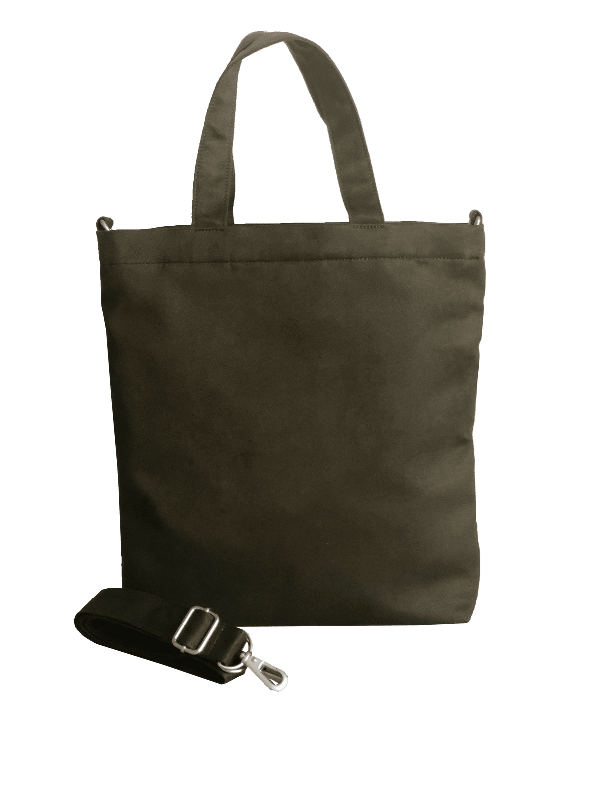 Town Crossbody Bag: Olive Vegan Suede + Beaded Paracord Charm - Quilted Koala