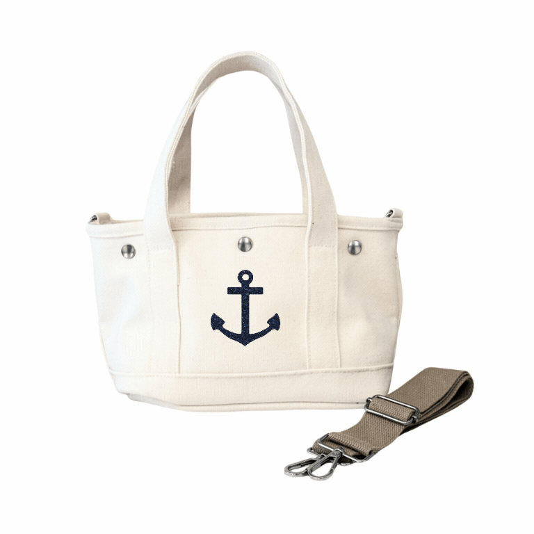 The Seaport Boat Bag - Natural Canvas *Add your Embellishment* - Quilted Koala