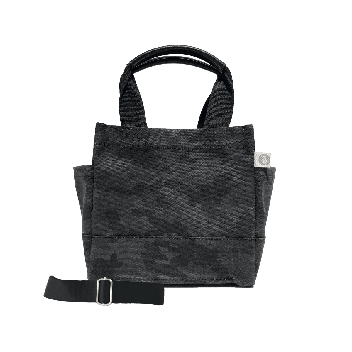 Mini Luxe North South Bag: Black Camouflage - Quilted Koala