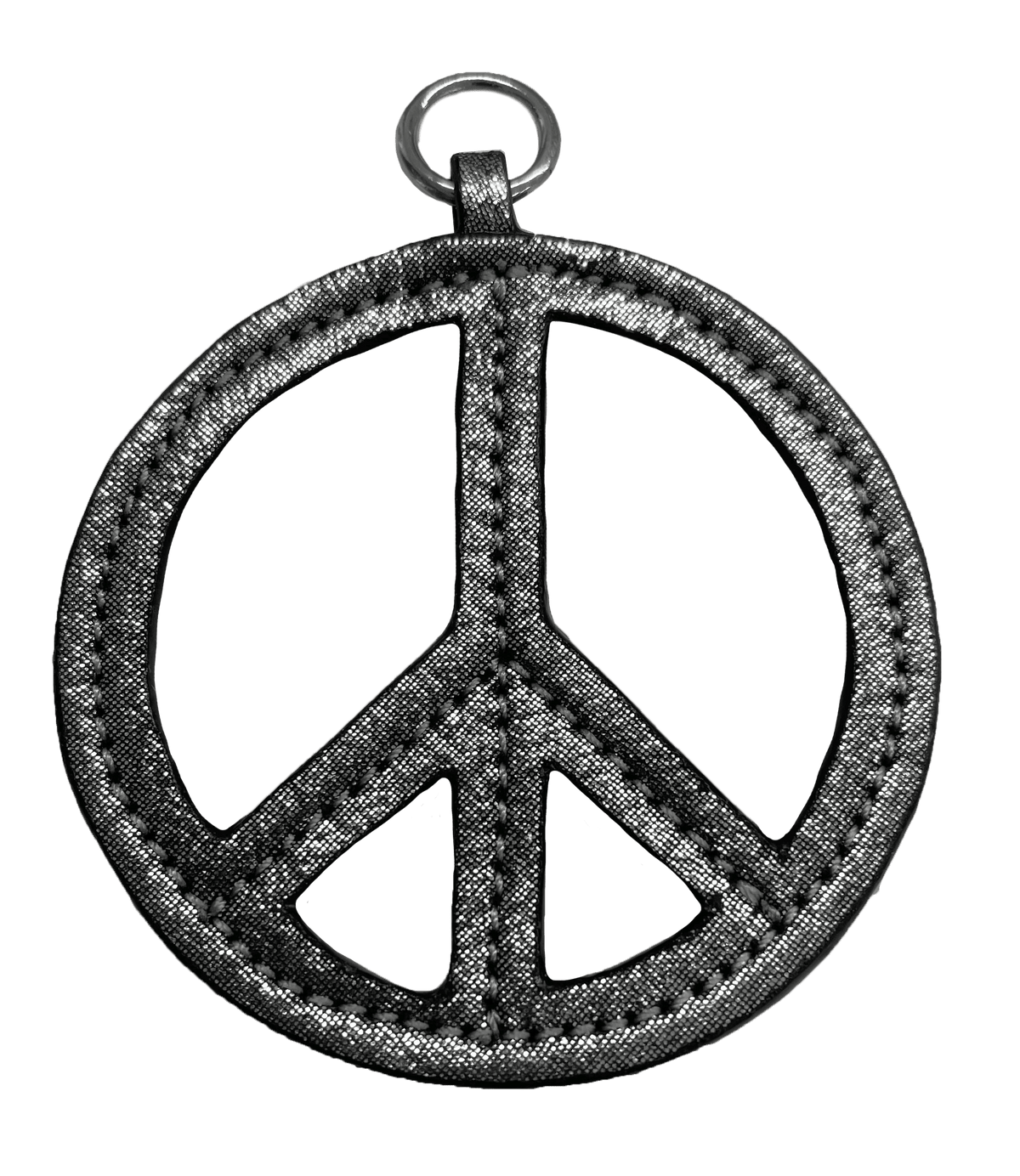 Koala Charms- Silver Gunmetal Peace Sign - Quilted Koala