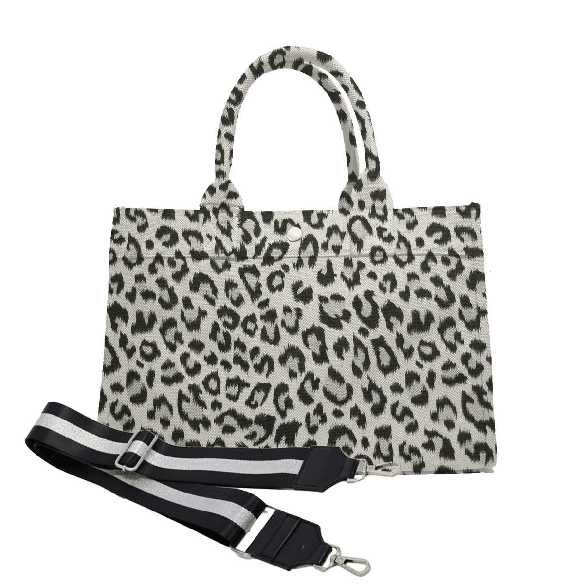 Monogram Stripe Midi East West Bag: Leopard - Quilted Koala