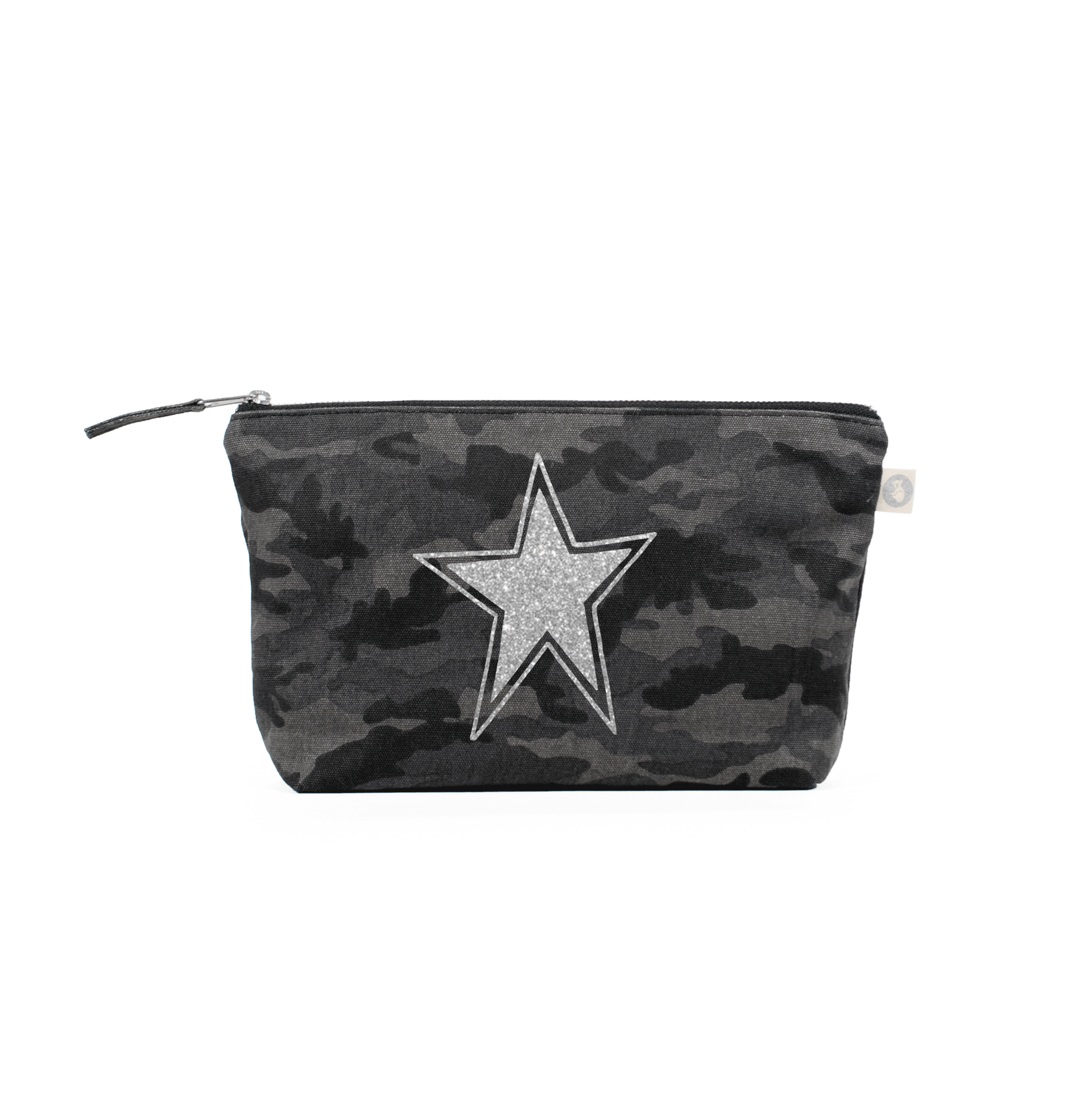 Clutch Bag: Black Camouflage - Quilted Koala
