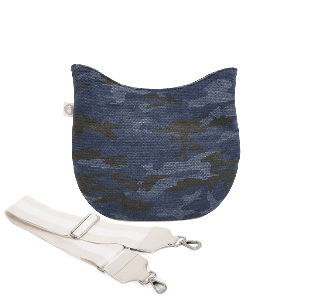 Mini City Bag: Dark Blue Camouflage - Quilted Koala