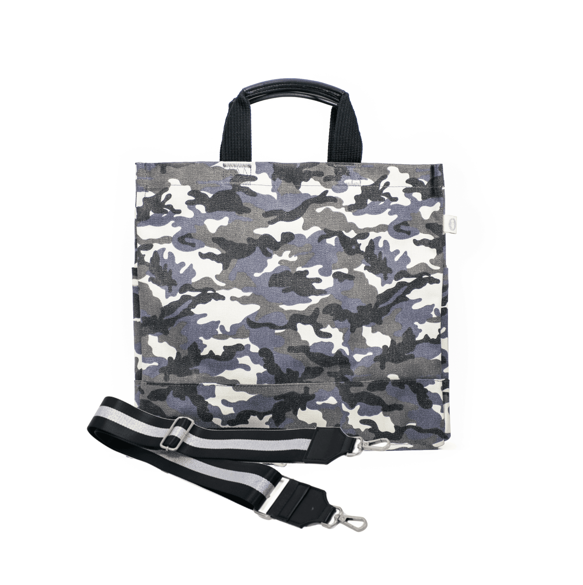 Monogram Stripe Grey Camo North South Bag - Quilted Koala