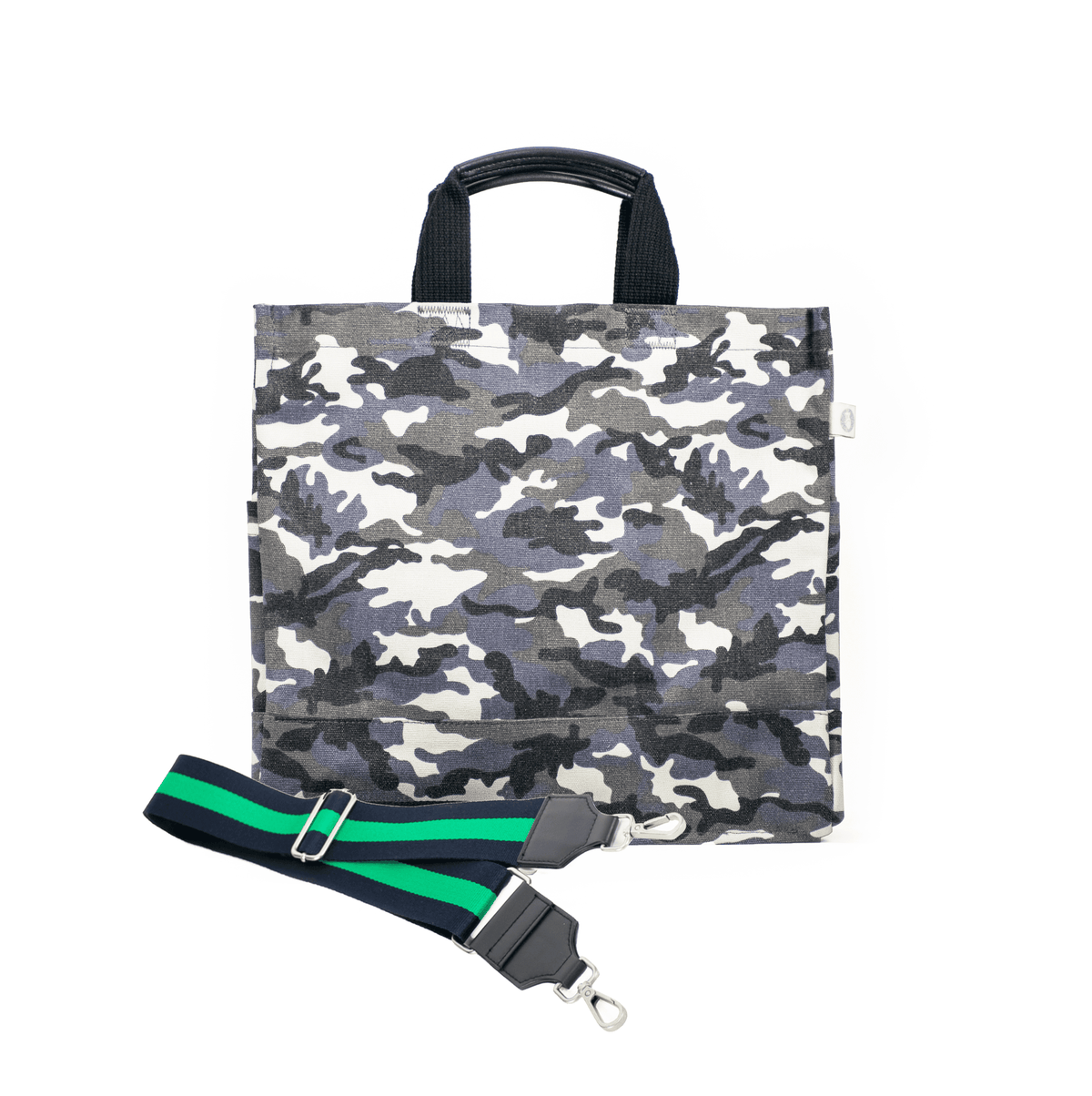 Monogram Stripe Grey Camo North South Bag - Quilted Koala