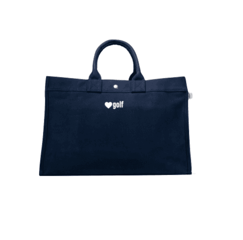 East West Bag: Navy with White Matte Mini Heart Golf - Quilted Koala