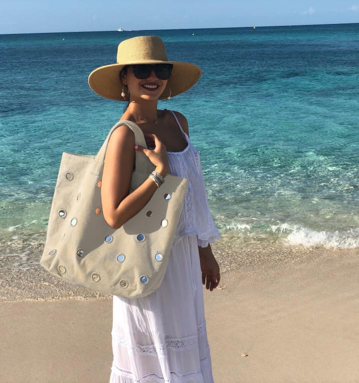 Boho Large Mirror Tote: Stone BACK IN STOCK! - Quilted Koala