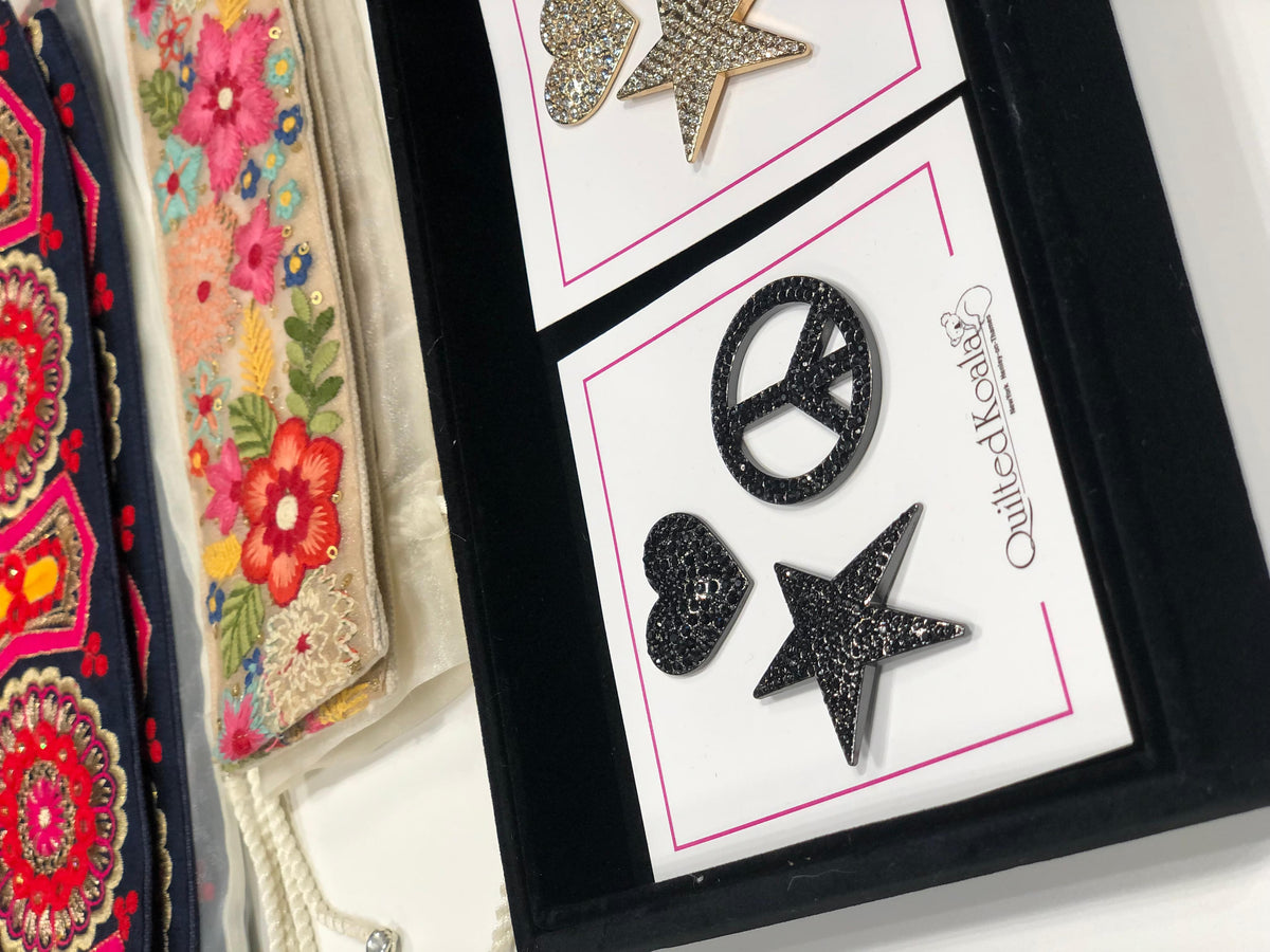 Koala Jewelry: Black - Quilted Koala
