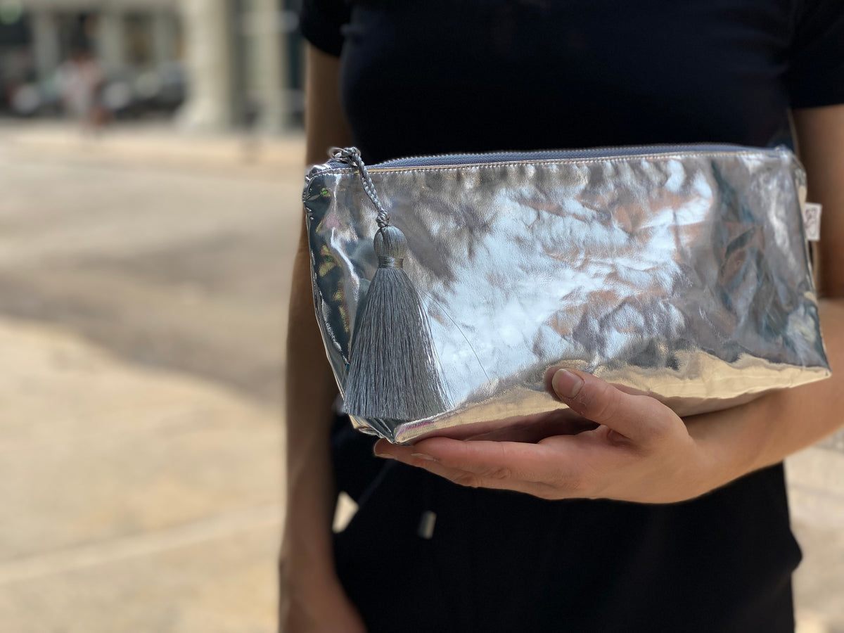Silver Metallic Bags and Accessories.