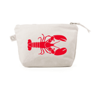 Makeup Bag Natural with a Red Lobster - Quilted Koala