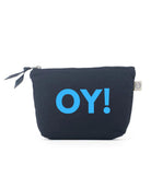 OY! Makeup Bag- Navy with Blue - Quilted Koala