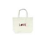 FOOTBALL LOVE -Midi Everything Bag - Natural with Maroon - Quilted Koala