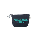 PICKLEBALL QUEEN Makeup Bag- Navy with Aqua NEW! - Quilted Koala