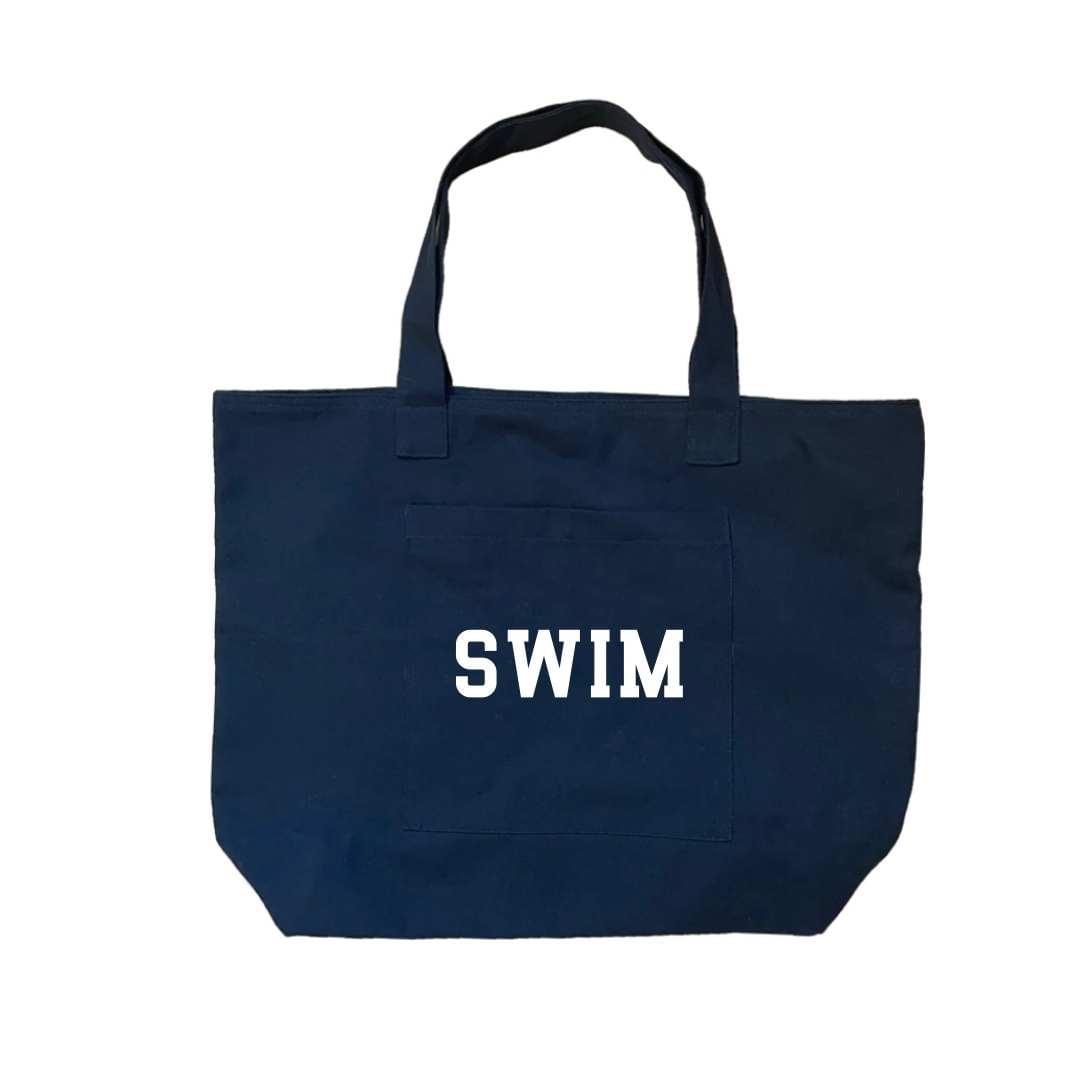 Midi Everything Bag - Navy with White SWIM - Quilted Koala