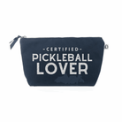 Certified Pickleball Lover Clutch Bag - Navy with Silver Glitter - Quilted Koala