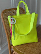 Paracord Bag Charm - Peace Sign with Pink and Green NEW! - Quilted Koala