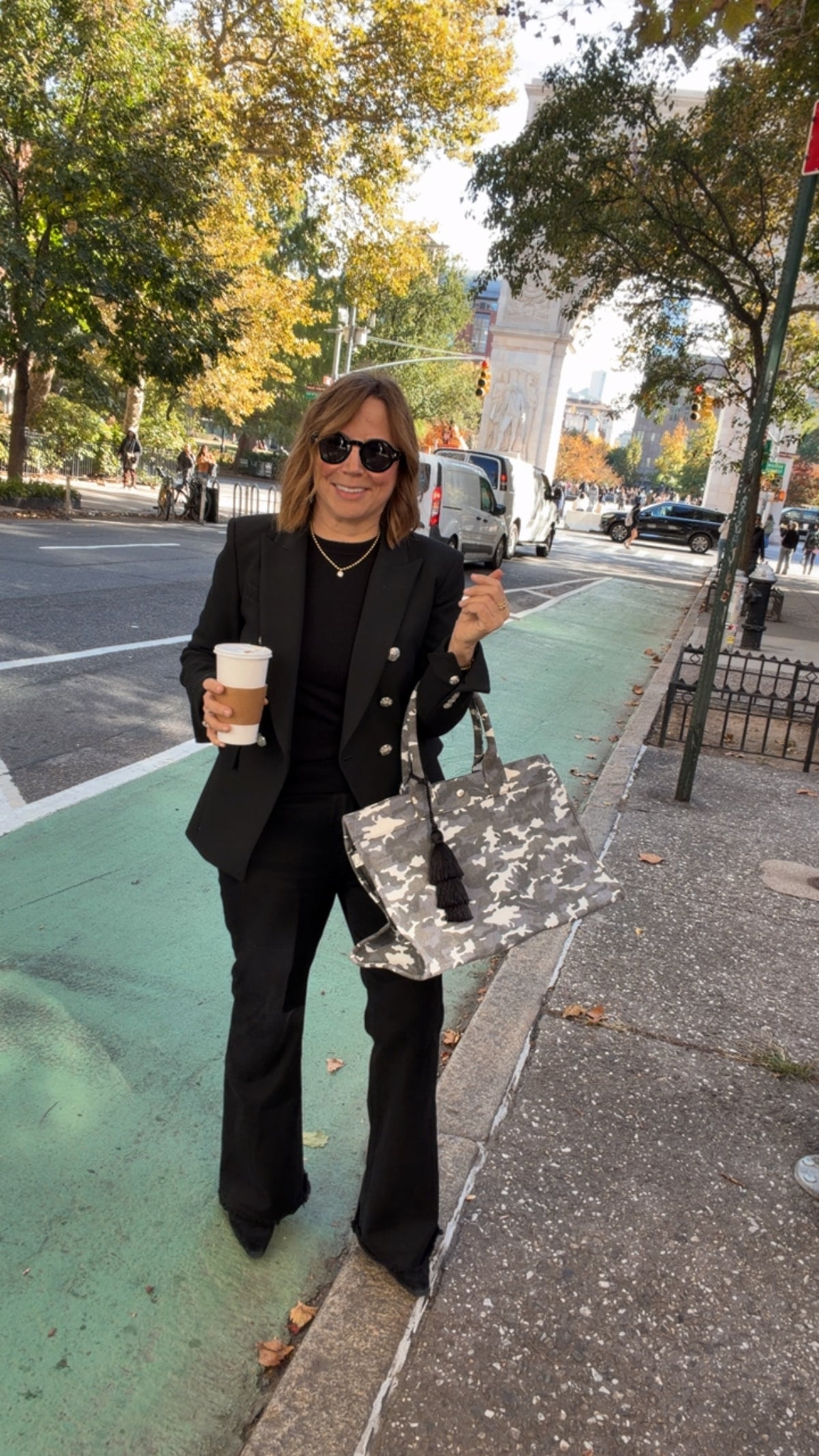Grey Camo East West Bag + FREE Black Tassel - Quilted Koala