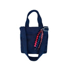 Midi Town Crossbody Bag: Navy Vegan Suede + Beaded Paracord Charm - Quilted Koala