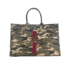 East West Bag: Green Camo & Wine Monogram Stripe - Quilted Koala