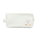 Natural Dopp Bag - Rose Gold Foil Golf Clubs - Quilted Koala