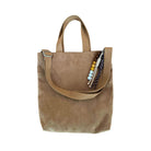 Town Crossbody Bag: Mocha Vegan Suede + Beaded Paracord Charm - Quilted Koala