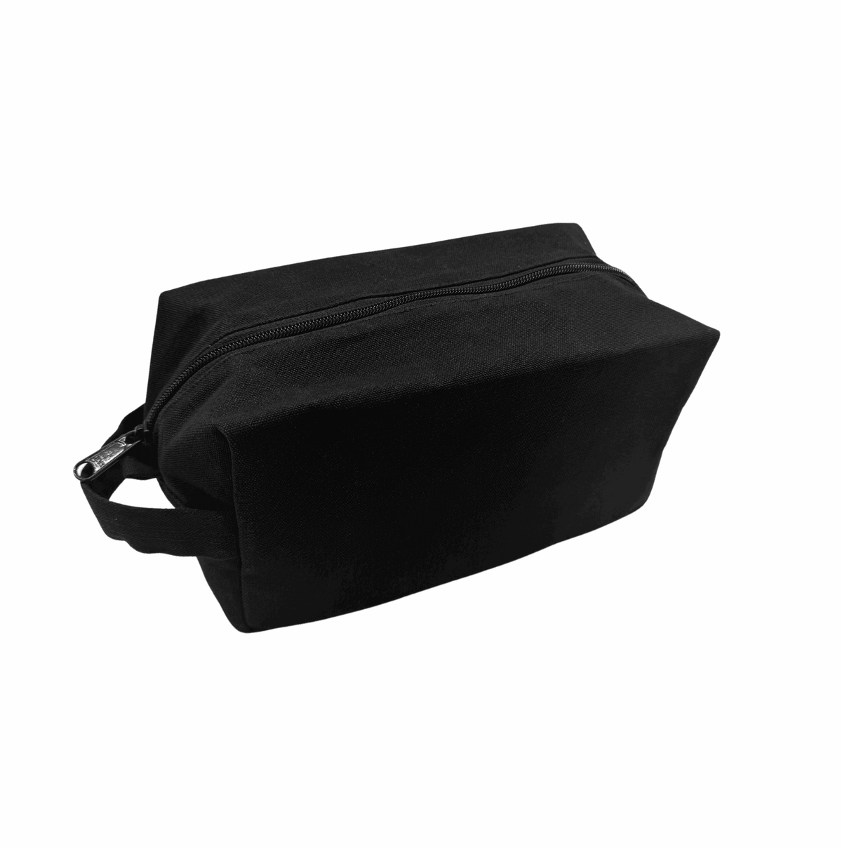 Dopp Bag - Black with Single Letter Monogram - Quilted Koala