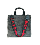 Black Camo Luxe North South Bag + FREE Black & Red BADASS Luxe Strap - Quilted Koala