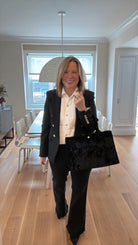 SPECIAL! Black Velvet Midi East West Crossbody + FREE Black Leopard Clutch - Quilted Koala
