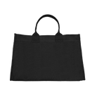 Anywhere Bag - Zip-Top Travel Tote with Trolley Sleeve (Black) SPLIT LETTER MONOGRAM - Quilted Koala